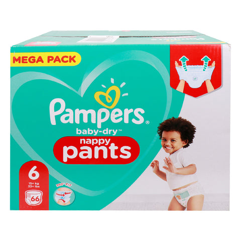 GETIT.QA- Qatar’s Best Online Shopping Website offers PAMPERS BABY-DRY NAPPY PANTS DIAPER SIZE 6 15+ KG 66 PCS at the lowest price in Qatar. Free Shipping & COD Available!