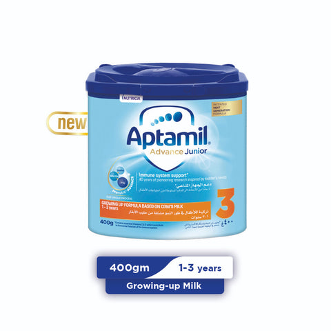 GETIT.QA- Qatar’s Best Online Shopping Website offers APTAMIL ADVANCE JUNIOR STAGE 3 GROWING UP FORMULA 1-3 YEARS 400 G at the lowest price in Qatar. Free Shipping & COD Available!