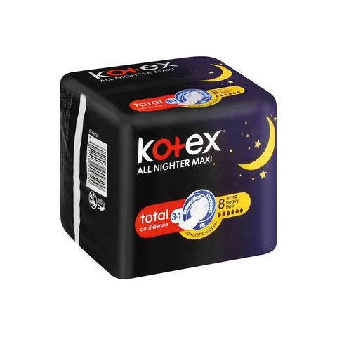 GETIT.QA- Qatar’s Best Online Shopping Website offers KOTEX ALL NIGHTER MAXI SANITARY PADS 8PCS at the lowest price in Qatar. Free Shipping & COD Available!