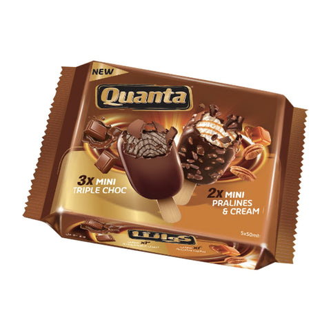 GETIT.QA- Qatar’s Best Online Shopping Website offers QUANTA STICK TRIPLE CHOCOLATE 3 PCS + PRALINES & CREAM 2 PCS at the lowest price in Qatar. Free Shipping & COD Available!