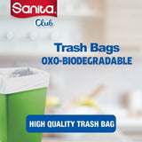 GETIT.QA- Qatar’s Best Online Shopping Website offers SANITA CLUB TRASH BAGS BIODEGRADABLE 5 GALLONS SIZE 50 X 46CM 30PCS at the lowest price in Qatar. Free Shipping & COD Available!