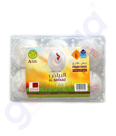 GETIT.QA | Buy Al Bayaad Fresh White Egg 6pcs Price Online Doha Qatar