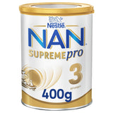GETIT.QA- Qatar’s Best Online Shopping Website offers NESTLE NAN SUPREME PRO 3 GROWING UP FORMULA FROM 1-3 YEARS 400 G at the lowest price in Qatar. Free Shipping & COD Available!