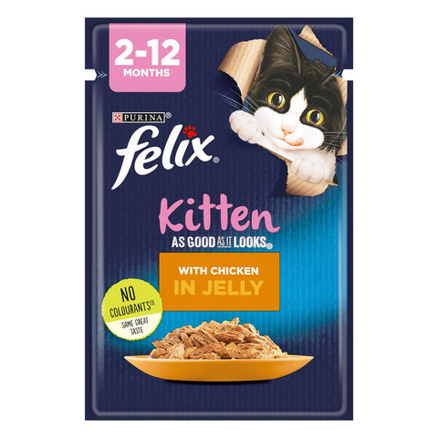 GETIT.QA- Qatar’s Best Online Shopping Website offers PURINA KITTEN FELIX AS GOOD AS IT LOOKS WITH CHICKEN IN JELLY FOR 2-12 MONTHS 85G at the lowest price in Qatar. Free Shipping & COD Available!