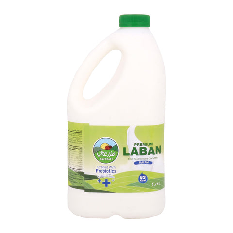 GETIT.QA- Qatar’s Best Online Shopping Website offers MAZZRATY PREMIUM LABAN PROBIOTICS FULL FAT 1.75LITRE at the lowest price in Qatar. Free Shipping & COD Available!