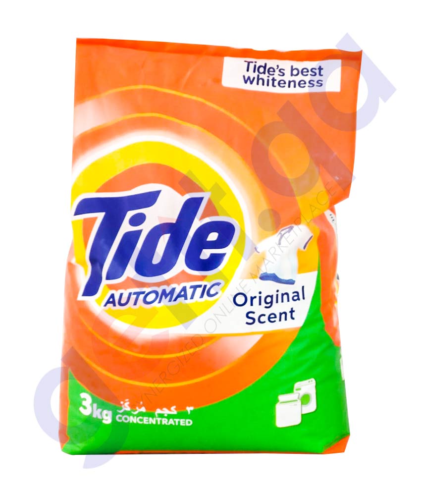 BUY TIDE AUTOMATIC ORIGINAL SCENT - 3 KG IN QATAR | HOME DELIVERY WITH COD ON ALL ORDERS ALL OVER QATAR FROM GETIT.QA