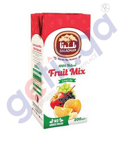 Buy Baladna Fruit Mix Juice Long Life 200ml in Doha Qatar