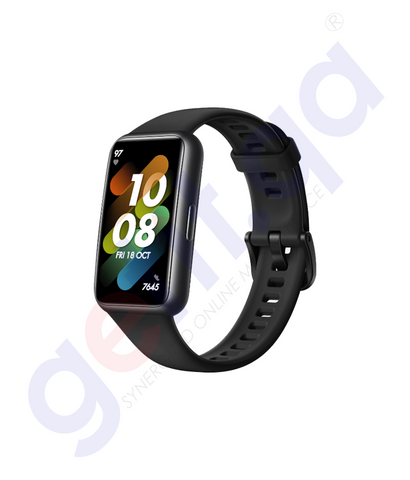 BUY HUAWEI BAND 7 GRAPHITE BLACK SILICONE STRAP IN QATAR | HOME DELIVERY WITH COD ON ALL ORDERS ALL OVER QATAR FROM GETIT.QA