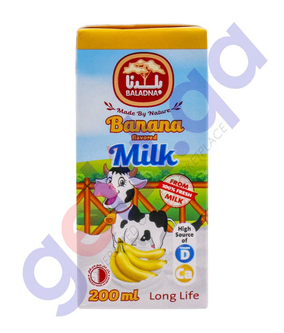 Buy Baladna UHT Flavoured Milk Banana 200ml Doha Qatar