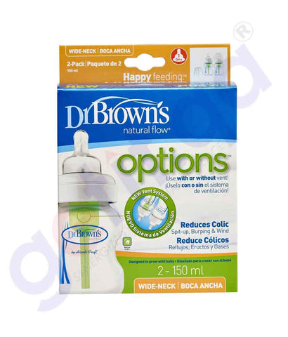 DR BROWN'S PP WIDE-NECK OPTIONS BABY BOTTLE 2 PACK