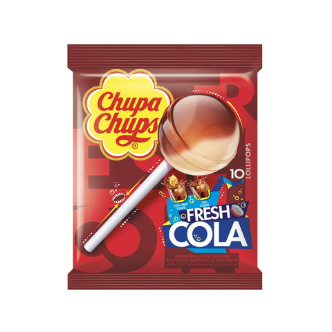 GETIT.QA- Qatar’s Best Online Shopping Website offers CHUPA CHUPS COLA LOLLIPOP CANDIES 10 PCS at the lowest price in Qatar. Free Shipping & COD Available!