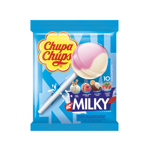 GETIT.QA- Qatar’s Best Online Shopping Website offers CHUPA CHUPS MILKY LOLLIPOP CANDY 10 PCS at the lowest price in Qatar. Free Shipping & COD Available!