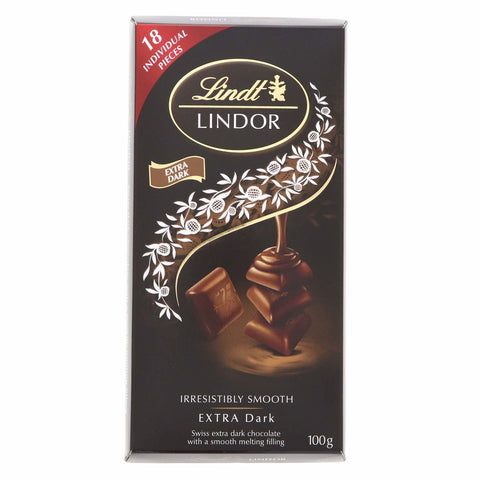 GETIT.QA- Qatar’s Best Online Shopping Website offers LINDT LINDOR EXTRA DARK CHOCOLATE 100 G at the lowest price in Qatar. Free Shipping & COD Available!