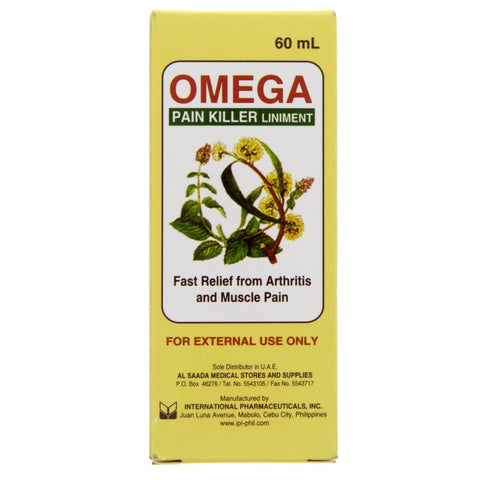 GETIT.QA- Qatar’s Best Online Shopping Website offers OMEGA PAIN KILLER LINIMENT 60 ML at the lowest price in Qatar. Free Shipping & COD Available!