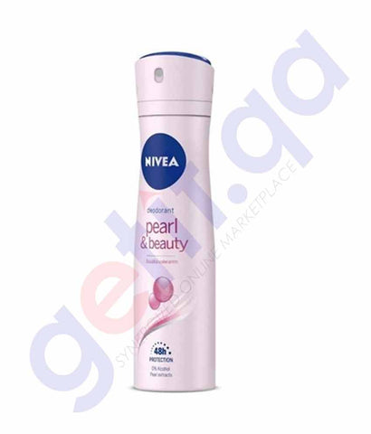 Buy Nivea Pearl & Beauty Spray Female 200ml in Doha Qatar