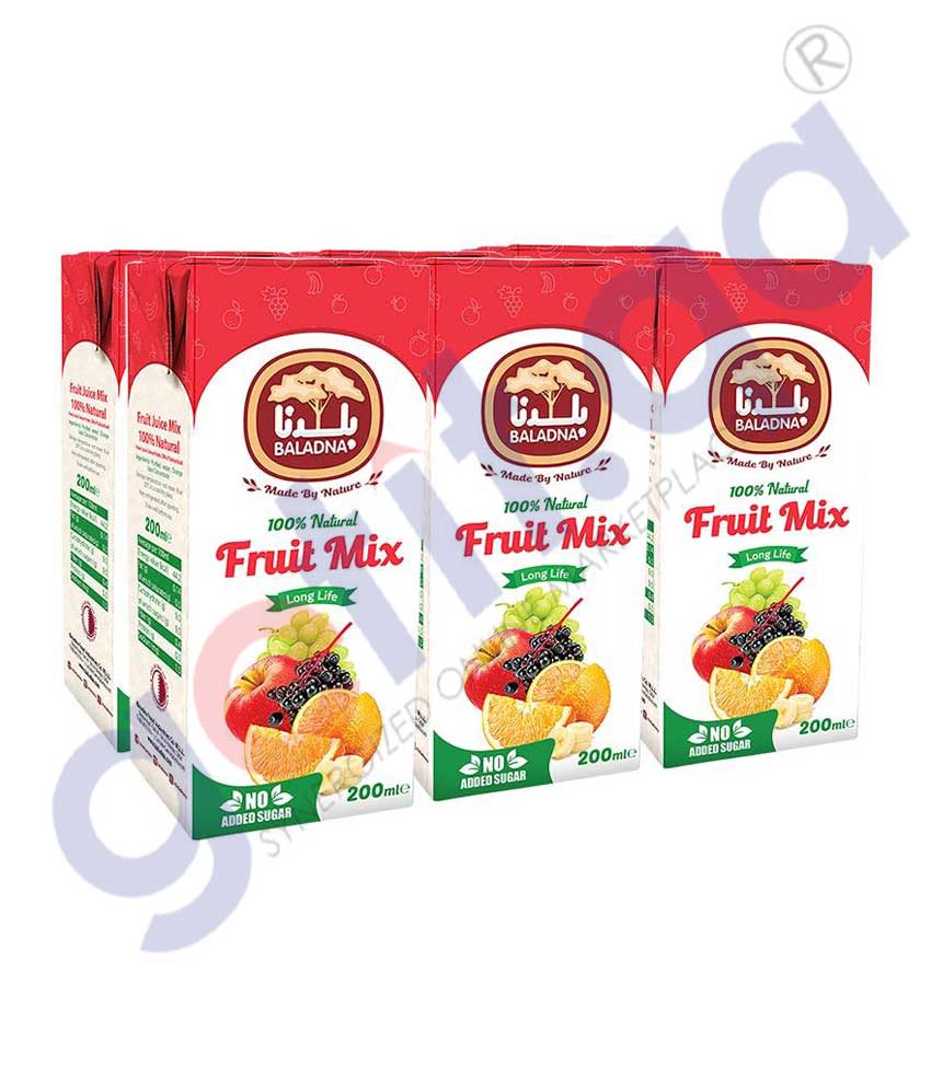 Shop Baladna Fruit Mix Juice Long Life 200ml in Doha Qatar