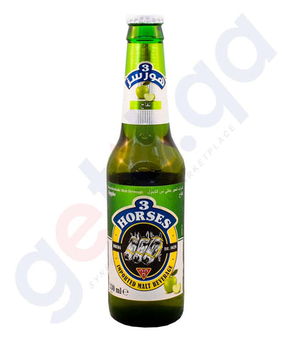 Buy 3 Horses Apple Malt 330ml Price Online in Doha Qatar