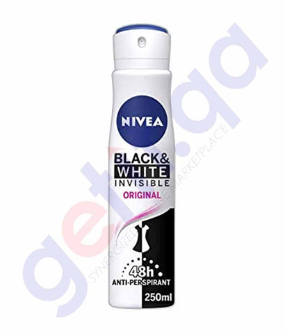 NIVEA DEO BLACK & WHITE T SLK SMTH FEMALE 200ML