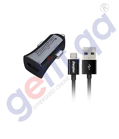 GETIT.QA | Buy Energizer Car Charger 1A+MicroUSB Cable Black Doha Qatar