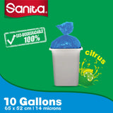 GETIT.QA- Qatar’s Best Online Shopping Website offers SANITA TRASH BAGS BIODEGRADABLE 10 GALLONS SIZE 65 X 52CM 30PCS at the lowest price in Qatar. Free Shipping & COD Available!