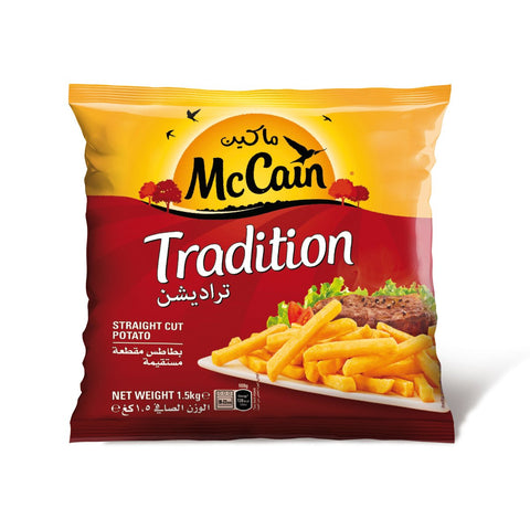 GETIT.QA- Qatar’s Best Online Shopping Website offers MCCAIN TRADITION STRAIGHT CUT POTATO 1.5 KG at the lowest price in Qatar. Free Shipping & COD Available!
