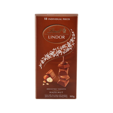 GETIT.QA- Qatar’s Best Online Shopping Website offers LINDT LINDOR MILK CHOCOLATE WITH HAZELNUT 100 G at the lowest price in Qatar. Free Shipping & COD Available!