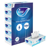 GETIT.QA- Qatar’s Best Online Shopping Website offers Fine Facial Tissue Classic White Sterilized 2ply 100 Sheets at lowest price in Qatar. Free Shipping & COD Available!