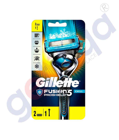 GETIT.QA | Buy Gillette Fusion Proglide Chill MNL Razor GG241-0 Doha Qatar