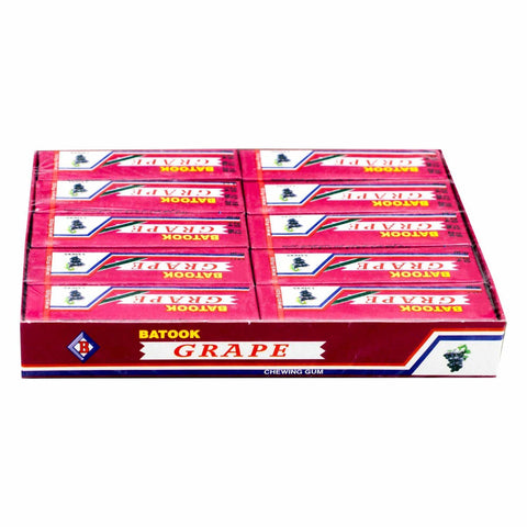 GETIT.QA- Qatar’s Best Online Shopping Website offers BATOOK GRAPE CHEWING GUM 20 X 12.5G at the lowest price in Qatar. Free Shipping & COD Available!