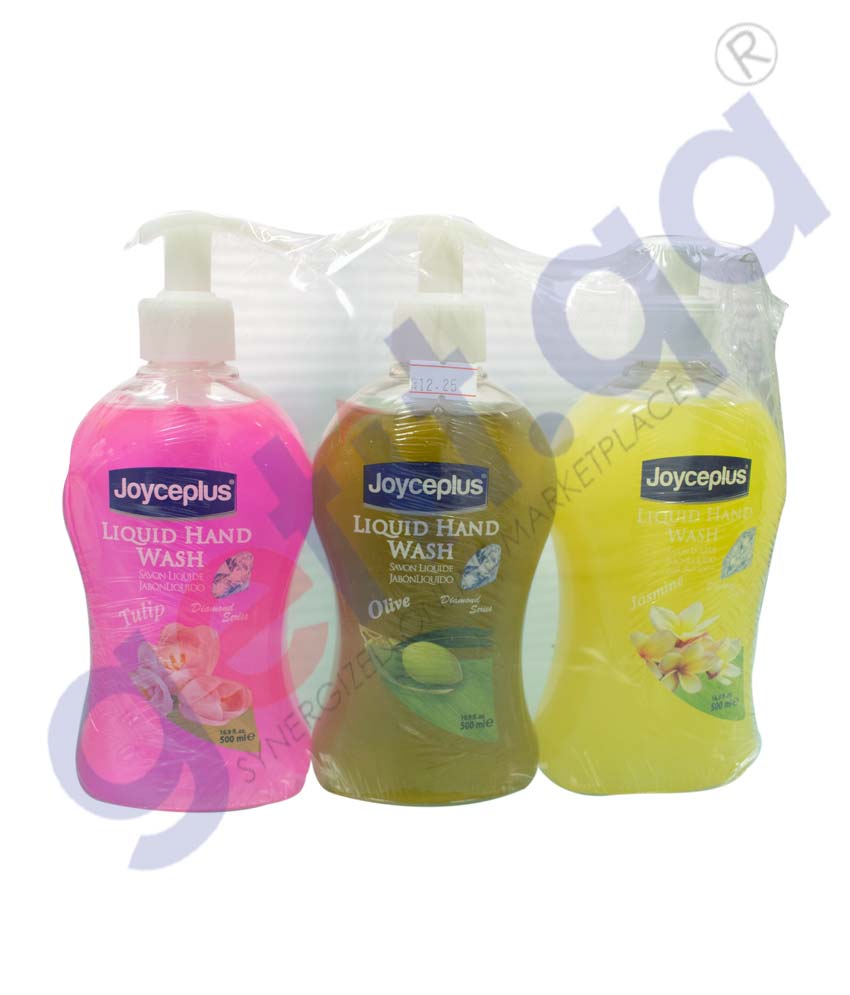 GETIT.QA | Buy Joyceplus Handwash Liquid 500ml 3Pcs Pack in Doha Qatar