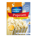 GETIT.QA- Qatar’s Best Online Shopping Website offers AMERICAN GARDEN MICROWAVE BUTTER LITE POPCORN GLUTEN FREE 240 G at the lowest price in Qatar. Free Shipping & COD Available!