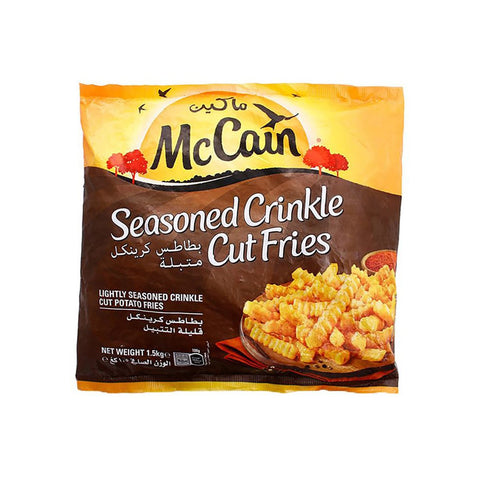 GETIT.QA- Qatar’s Best Online Shopping Website offers MCCAIN SEASONED CRINKLE CUT POTATO FRIES 1.5 KG at the lowest price in Qatar. Free Shipping & COD Available!