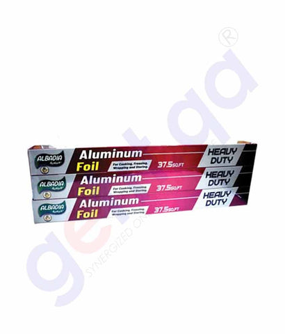 BUY ALBADIA ALUMINUM FOIL 37.5SQ FT x 3 PCS IN QATAR | HOME DELIVERY WITH COD ON ALL ORDERS ALL OVER QATAR FROM GETIT.QA