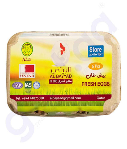 GETIT.QA | Buy Al Bayyad Fresh Egg 6pcs Best Price Online Doha Qatar