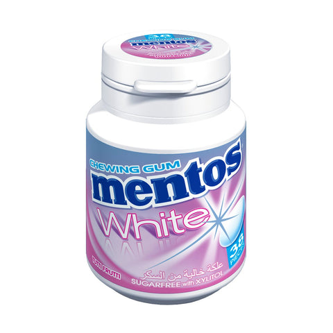 GETIT.QA- Qatar’s Best Online Shopping Website offers MENTOS WHITE TUTTI FRUTTI FLAVOUR CHEWING GUM SUGAR FREE 54 G at the lowest price in Qatar. Free Shipping & COD Available!