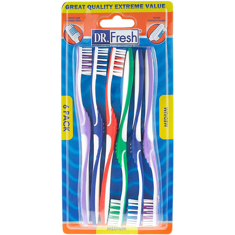 GETIT.QA- Qatar’s Best Online Shopping Website offers DR. FRESH TOOTHBRUSH ASSORTED 6 PCS at the lowest price in Qatar. Free Shipping & COD Available!