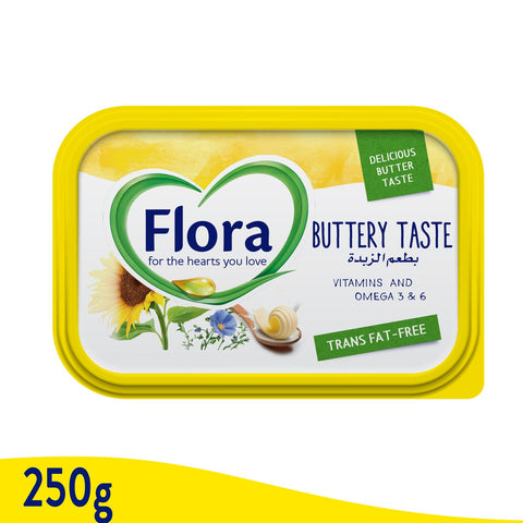 GETIT.QA- Qatar’s Best Online Shopping Website offers Flora Buttery Vegetable Oil Spread 250g at lowest price in Qatar. Free Shipping & COD Available!