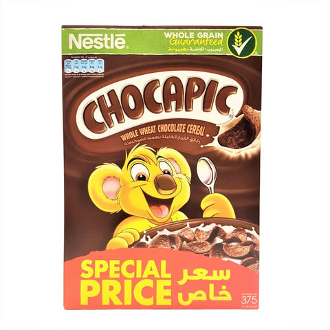 GETIT.QA- Qatar’s Best Online Shopping Website offers NESTLE CHOCAPIC WHOLE WHEAT CHOCOLATE CEREAL 375G at the lowest price in Qatar. Free Shipping & COD Available!