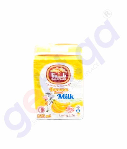 GETIT.QA | Buy Baladna Banana Flavored Long Life Milk 125ml Doha Qatar