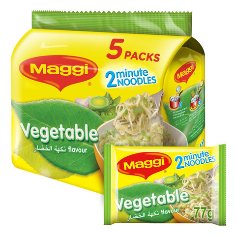 GETIT.QA- Qatar’s Best Online Shopping Website offers MAGGI 2 MINUTES VEGETABLE NOODLES 5 X 77G at the lowest price in Qatar. Free Shipping & COD Available!