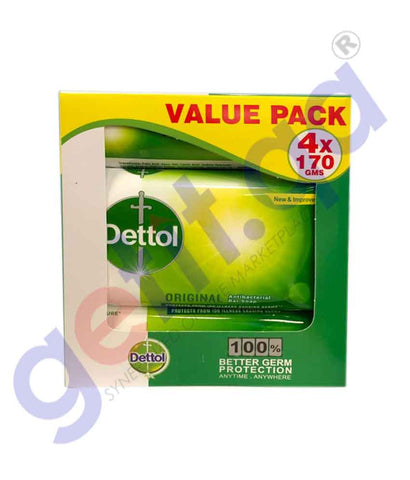 DETTOL SOAP ORIGINAL 170GM- 4 UNITS  VALUE PACK