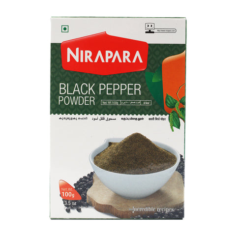 GETIT.QA- Qatar’s Best Online Shopping Website offers NIRAPARA BLACK PEPPER POWDER 100G at the lowest price in Qatar. Free Shipping & COD Available!
