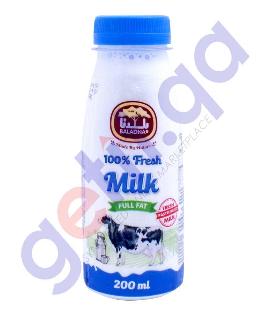 Buy Baladna Fresh Milk Full Fat 200ml Online in Doha Qatar