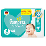 GETIT.QA- Qatar’s Best Online Shopping Website offers PAMPERS BABY-DRY DIAPERS SIZE 4-- 9-14KG WITH LEAKAGE PROTECTION 44PCS at the lowest price in Qatar. Free Shipping & COD Available!
