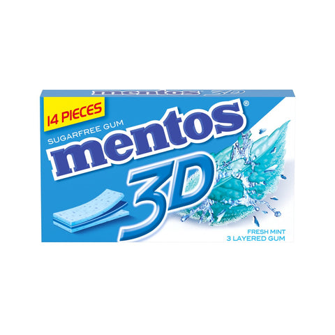 GETIT.QA- Qatar’s Best Online Shopping Website offers MENTOS 3D FRESH MINT FLAVOURED CHEWING GUMS 33 G at the lowest price in Qatar. Free Shipping & COD Available!