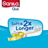 GETIT.QA- Qatar’s Best Online Shopping Website offers SANITA CLUB TOILET TISSUE PLAIN 2PLY 10 ROLLS at the lowest price in Qatar. Free Shipping & COD Available!