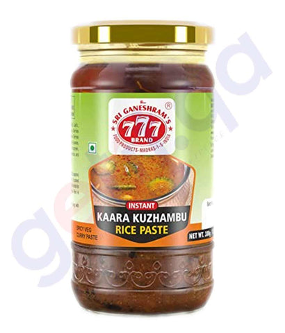 BUY 777 INSTANT KAARA KUZHAMBU (SPICY VEG CURRY) RICE PASTE 300GM  IN QATAR | HOME DELIVERY WITH COD ON ALL ORDERS ALL OVER QATAR FROM GETIT.QA
