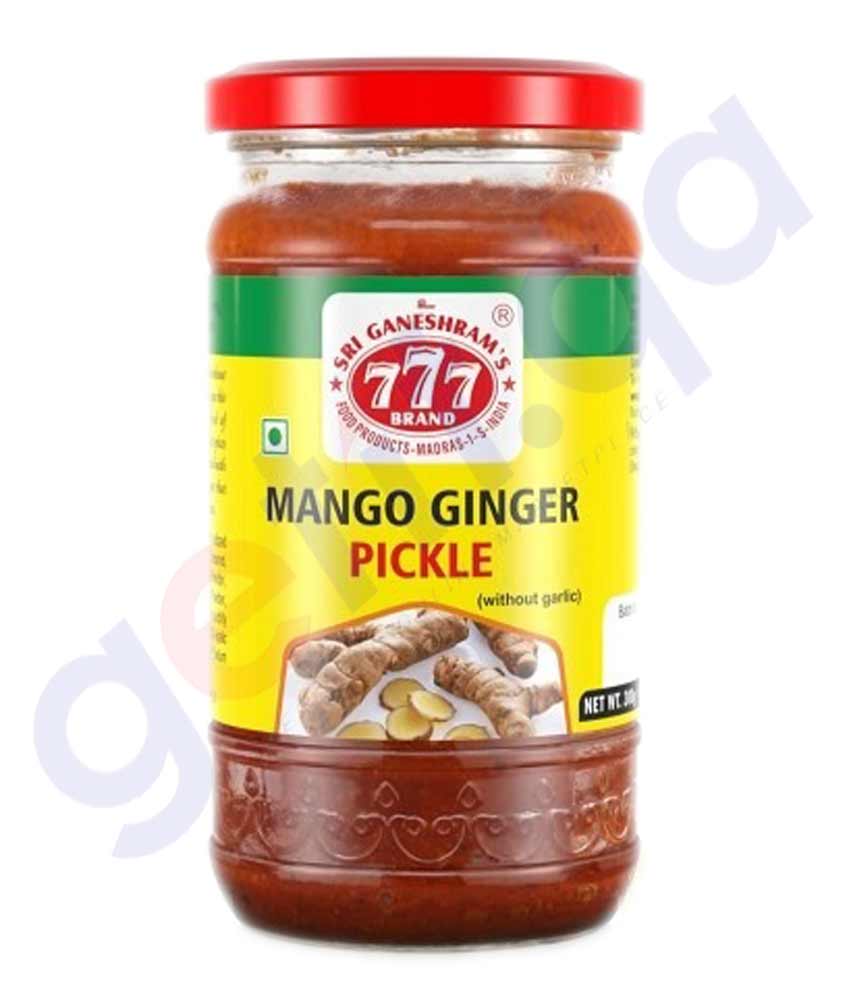 BUY 777 MANGO GINGER PICKLE 300GM IN QATAR | HOME DELIVERY WITH COD ON ALL ORDERS ALL OVER QATAR FROM GETIT.QA