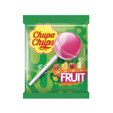 GETIT.QA- Qatar’s Best Online Shopping Website offers CHUPA CHUPS FRUIT LOLLIPOPS CANDY 10 PCS at the lowest price in Qatar. Free Shipping & COD Available!