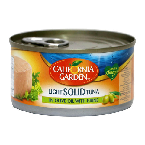 GETIT.QA- Qatar’s Best Online Shopping Website offers CALIFORNIA GARDEN LIGHT SOLID TUNA IN OLIVE OIL WITH BRINE 185G at the lowest price in Qatar. Free Shipping & COD Available!